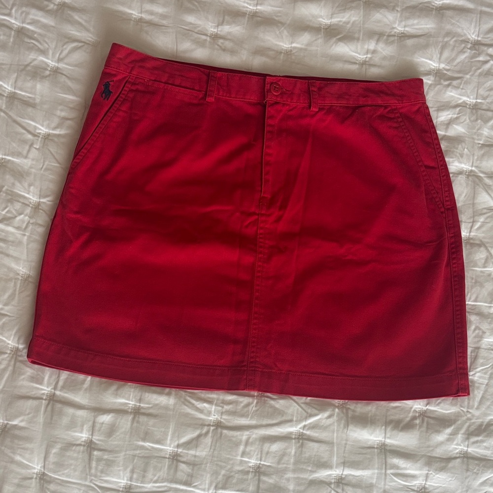 Ralph Lauren Sport 100% Cotton Classic Red Skirt